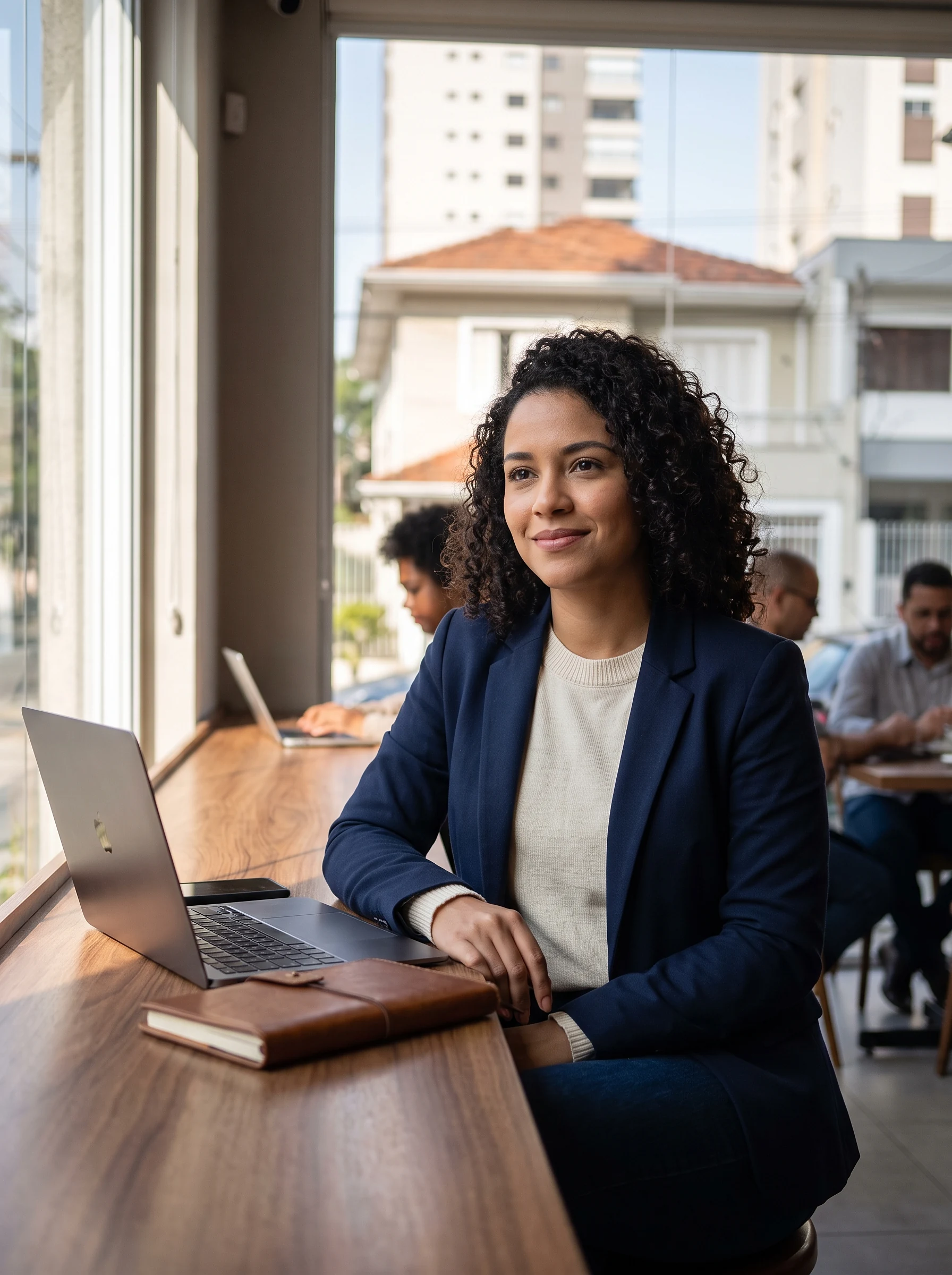 Jovem profissional trabalhando com o notebook